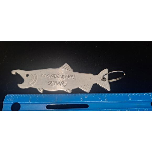 Alaskan King Salmon Fish Bottle Opener Keychain – Made in USA Souvenir - Picture 2 of 4